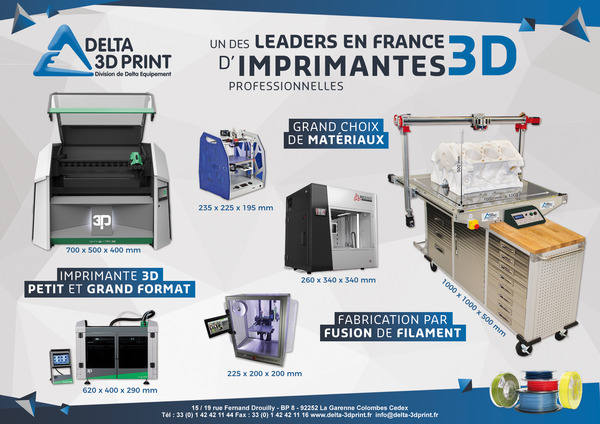 Delta 3D Print division Fabrication additive de Delta Equipement